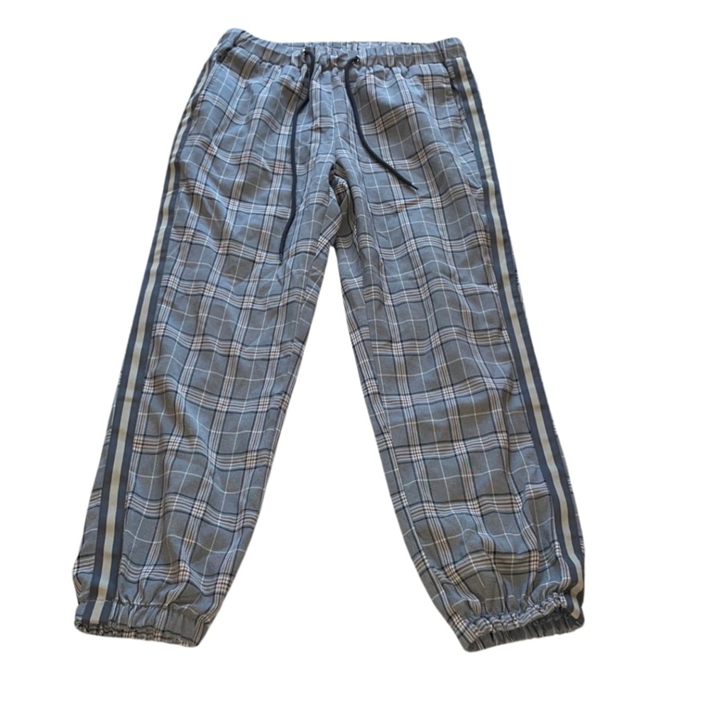 SHEIN Gray Plaid Men's Pants